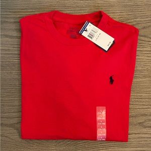 Polo Ralph Lauren, Youth Large, red long-sleeve tee.  NWT.